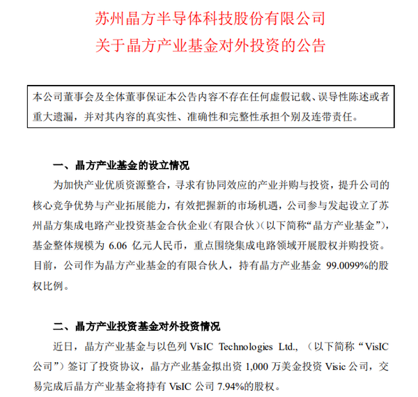 华为收购晶方科技最新进展，深度整合引领智能科技新纪元