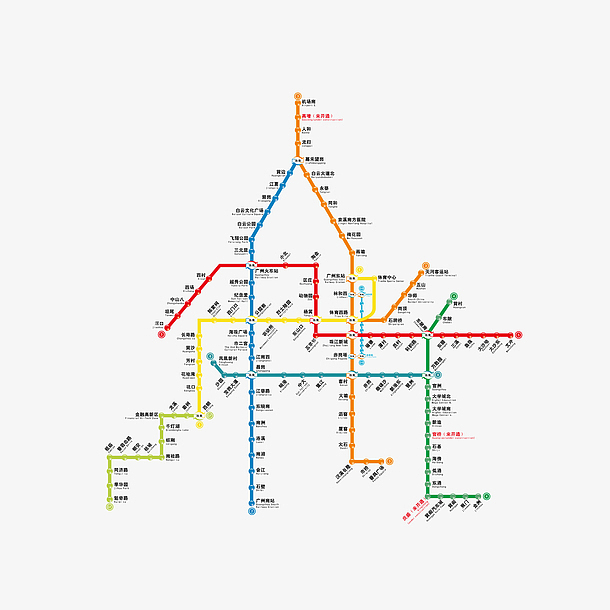 广州地铁线网高清示意图，便捷探索城市脉络的必备指南