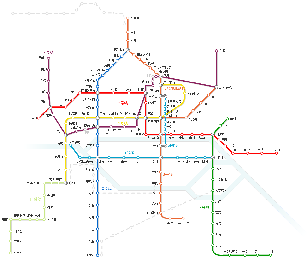 广州地铁图，城市脉络的细致描绘与扩展