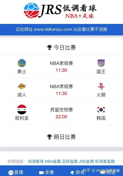 免费观看NBA赛事盛宴，JRS直播篮球体验