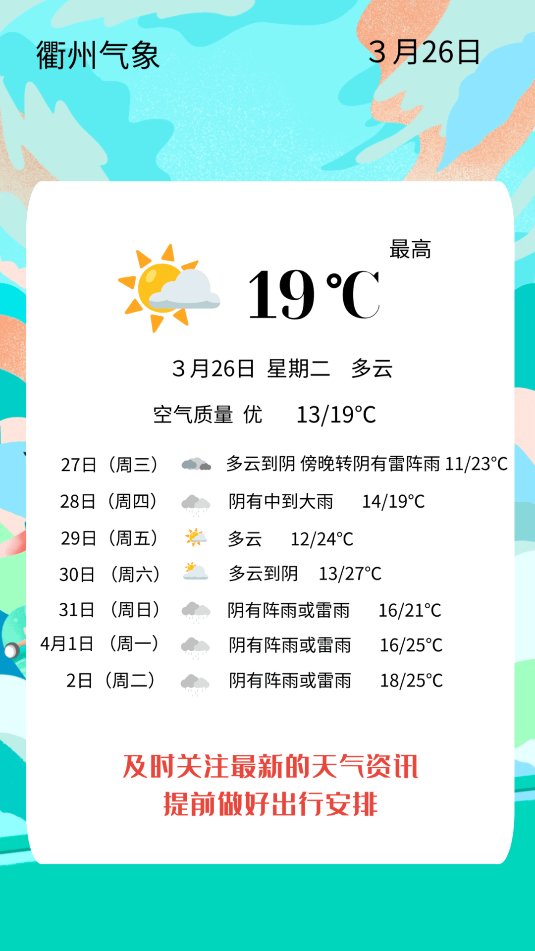 衢州天气实时预报，掌握动态，助力美好生活