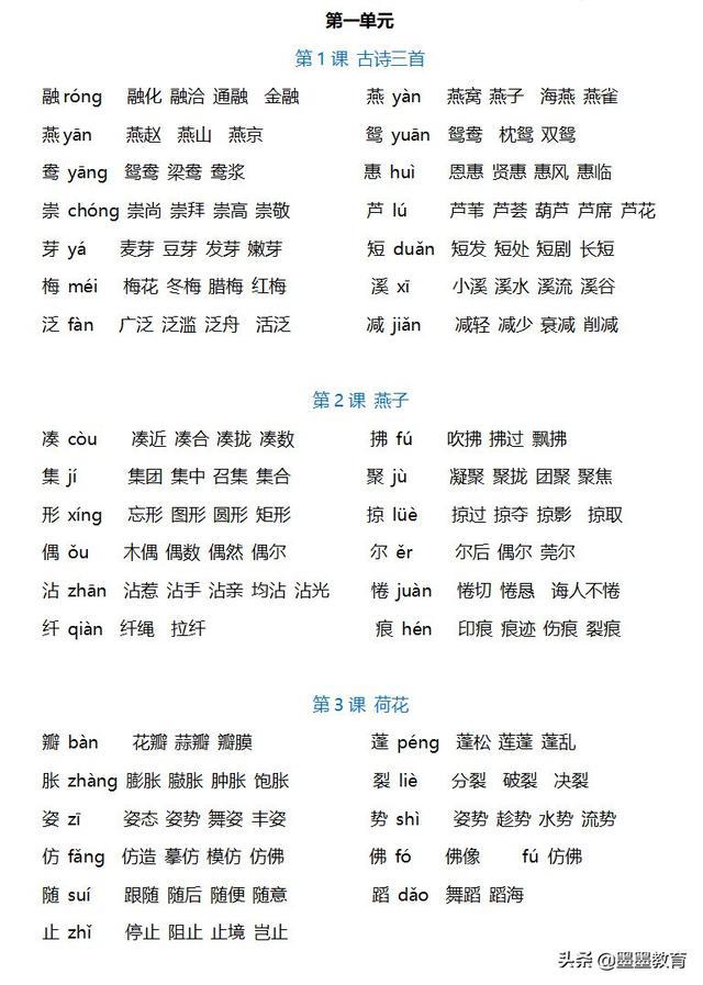 三年级词汇探索之旅，哦组词之旅